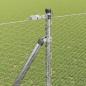 Preview: Hexagonzaun 1,6x100 m verzinkter Stahl, Zaunpfosten mit Spike 13 Stück Ø32 mm 180 cm verzinkter Stahl