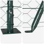 Preview: Sechseckzaun Grün 1x100 m Stahl, Zaunpfosten mit Fundamentplatten 13 Stück Ø32mm 110cm verzinkter Stahl