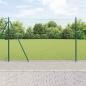 Preview: ARDEBO.de - Sechseckenzaun Grün 1,6x100 m Stahl, Zaunpfosten mit Bodenplatten 13 Stk Ø32mm 88,5cm verzinkter Stahl