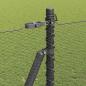 Preview: Zaun Set Set aus 2 Grau Pulverbeschichteter Stahl 25 x 1,5 m