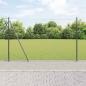 Preview: ARDEBO.de - Hexagonzaun Grau 1,6 x 100 m Stahl, Zaunpfosten mit Sockelplatten 13 Stück Ø32mm 88,5cm verzinkter Stahl