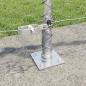 Preview: Sechseckzaun 0,4x25 m verzinkter Stahl, Zaunpfosten mit Bodenplatten 13 Stück Ø32mm 50cm verzinkter Stahl