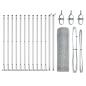 Preview: Zaun Set 2er Set Verzinkter Stahl 25 m lang, 0,5 m hoch