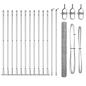 Preview: Zaun Set Set aus 2 Feuerverzinkter Stahl 25 x 1,5 m Langlebig