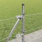 Preview: Sechseckzaun 0.5x50 m Verzinkter Stahl, Zaunpfosten mit Grundplatten 13 Stk Ø32mm 70cm Verzinkter Stahl