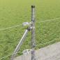 Preview: Sechskantzaun 0.5x50 m verzinkter Stahl, Zaunpfosten mit Fußplatten 13 Stück Ø32mm 70cm verzinkter Stahl