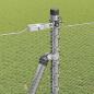 Preview: Sechseckzaun 1,6x50 m Verzinkter Stahl, Zaunpfosten mit Fundamentplatten 13 Stück Ø32mm 88,5cm Verzinkter Stahl
