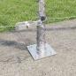 Preview: Sechseckzaun 1,5x100 m Verzinkter Stahl, Zaunpfosten mit Grundplatten 13 Stk Ø32mm 83,5cm Verzinkter Stahl