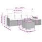 Preview: Garten-Sofa-Set mit Kissen 6 pcs Schwarz Poly Rattan