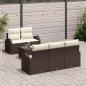 Preview: ARDEBO.de - Gartensofa-set 6 stk. 5-Sitzanzahl Braun und Creme Poly-Rattan