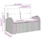 Preview: 6-teilige Garten-Sofa Set mit Kissen Hellgrau Poly-Rattan, 2-Sitzer Garten-Sofa mit Stauraum & Kissen Hellgrau Poly-Rattan