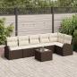 Preview: ARDEBO.de - 6-teiliges Garten Sofa Set mit Kissen graues Poly-Rattan, 2-Sitzer Garten Sofa mit Stauraum & Kissen braunes Poly-Rattan