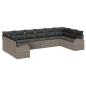 Preview: Gartensofa-set 10 stk. Grau Poly-Rattan