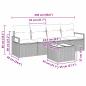 Preview: 5-teiliges Garten Sofa Set mit Kissen Grau Poly Rattan, 2-Sitzer Garten Sofa mit Stauraum und Kissen Grau Poly Rattan