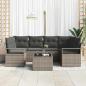 Preview: Gartensofa-set 7 stk. 6-Sitzanzahl Grau Poly-Rattan
