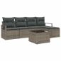 Preview: Sofa Set 6 stk. Hellgrau Poly-Rattan