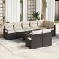 Preview: ARDEBO.de - 8-teiliges Garten-Sofa-Set mit Kissen Braun Poly Rattan, 2-Sitzer Garten-Sofa mit Stauraum & Kissen Schwarz Poly Rattan