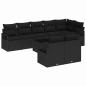 Preview: ARDEBO.de - 9-teiliges Gartensofa Set mit Kissen Beige Poly Rattan, 2-Sitzer Gartensofa mit Stauraum und Kissen Schwarzes Poly Rattan