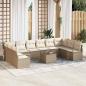 Preview: ARDEBO.de - Gartensofa-set 11 Stk. Beige und Creme Poly-Rattan