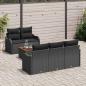 Preview: Gartensofa-set 6 stk. 5-Sitzanzahl Schwarz Poly-Rattan