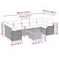 Preview: Gartensofa-set 8 pcs Beige und Hellgrau Poly-Rattan