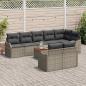 Preview: Gartensofa-set 9 stk. Grau Poly-Rattan