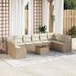 Preview: ARDEBO.de - Gartensofa-set 11 Stk. Beige und Creme Poly-Rattan