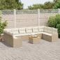 Preview: Gartensofa-set 11 Stk. Beige und Creme Poly-Rattan