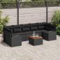 Preview: ARDEBO.de - Gartensofa-set 8 stk. Schwarz Poly-Rattan