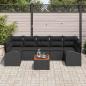 Preview: Gartensofa-set 8 stk. Schwarz Poly-Rattan