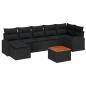 Preview: Gartensofa-set 8 stk. Schwarz Poly-Rattan