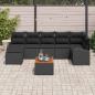 Preview: Gartensofa-set 8 stk. Schwarz Poly-Rattan