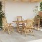 Preview: 5-teiliges Gartendining-Set klappbar aus massivem Teakholz, Gartenstühle 2 Stück Massivholz Teak