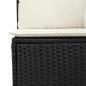 Preview: Gartensofa-set 5 stk. Schwarz [Synthetisch]: Poly Rattan