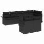 Preview: ARDEBO.de - Gartensofa-set 9 stk. Schwarz [Synthetisch]: Poly Rattan