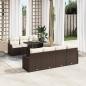 Preview: ARDEBO.de - 8-teiliges Garten Sofa Set mit Kissen Braunes Poly-Rattan, 2-Sitzer Garten Sofa mit Stauraum & Kissen Braunes Poly-Rattan