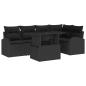 Preview: Gartensofa-set 6 stk. 5-Sitzanzahl Schwarz Poly Rattan