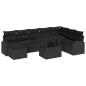 Preview: Gartensofa-set 9 Stk. Schwarz Poly Rattan