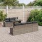 Preview: 8-teiliges Garten Sofa Set mit Kissen Grau Poly Rattan