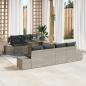 Preview: ARDEBO.de - Gartensofa-set 8 stk. Hellgrau und Dunkelgrau