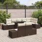 Preview: 9-teiliges Gartensofa-Set mit Kissen Braun Poly Rattan