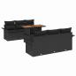 Preview: Garten-Sofa-Set 7 stk. Schwarz Poly Rattan