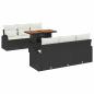 Preview: Garten-Sofa-Set 7 stk. Schwarz Poly Rattan