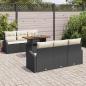 Preview: Garten-Sofa-Set 7 stk. Schwarz Poly Rattan