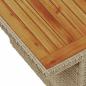 Preview: 6-teiliges Gartensofa Set mit Kissen Beige Poly Rattan, 2-Sitzer Gartensofa mit Stauraum & Kissen Beige Poly Rattan