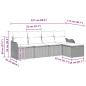 Preview: 5-teiliges Garten Sofa Set mit Kissen in Schwarz aus Poly Rattan, 2-Sitzer Garten Sofa mit Kissen in Schwarz aus Poly Rattan