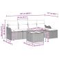 Preview: ARDEBO.de - 6-teiliges Garten Sofa Set mit Kissen Grau Poly Rattan, 2-Sitzer Garten Sofa mit Kissen Grau Poly Rattan