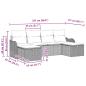 Preview: 6-teiliges Garten-Sofa Set mit Kissen Beige Poly-Rattan, 2-Sitzer Garten-Sofa mit Kissen Beige Poly-Rattan