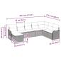 Preview: 8-teiliges Garten-Sofa-Set mit Kissen, braunes Poly-Rattan, 2-Sitzer Garten-Sofa mit Kissen, braunes Poly-Rattan