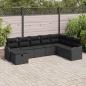 Preview: ARDEBO.de - Sofa Set mit Kissen mit Speicher Schwarz Poly-Rattan